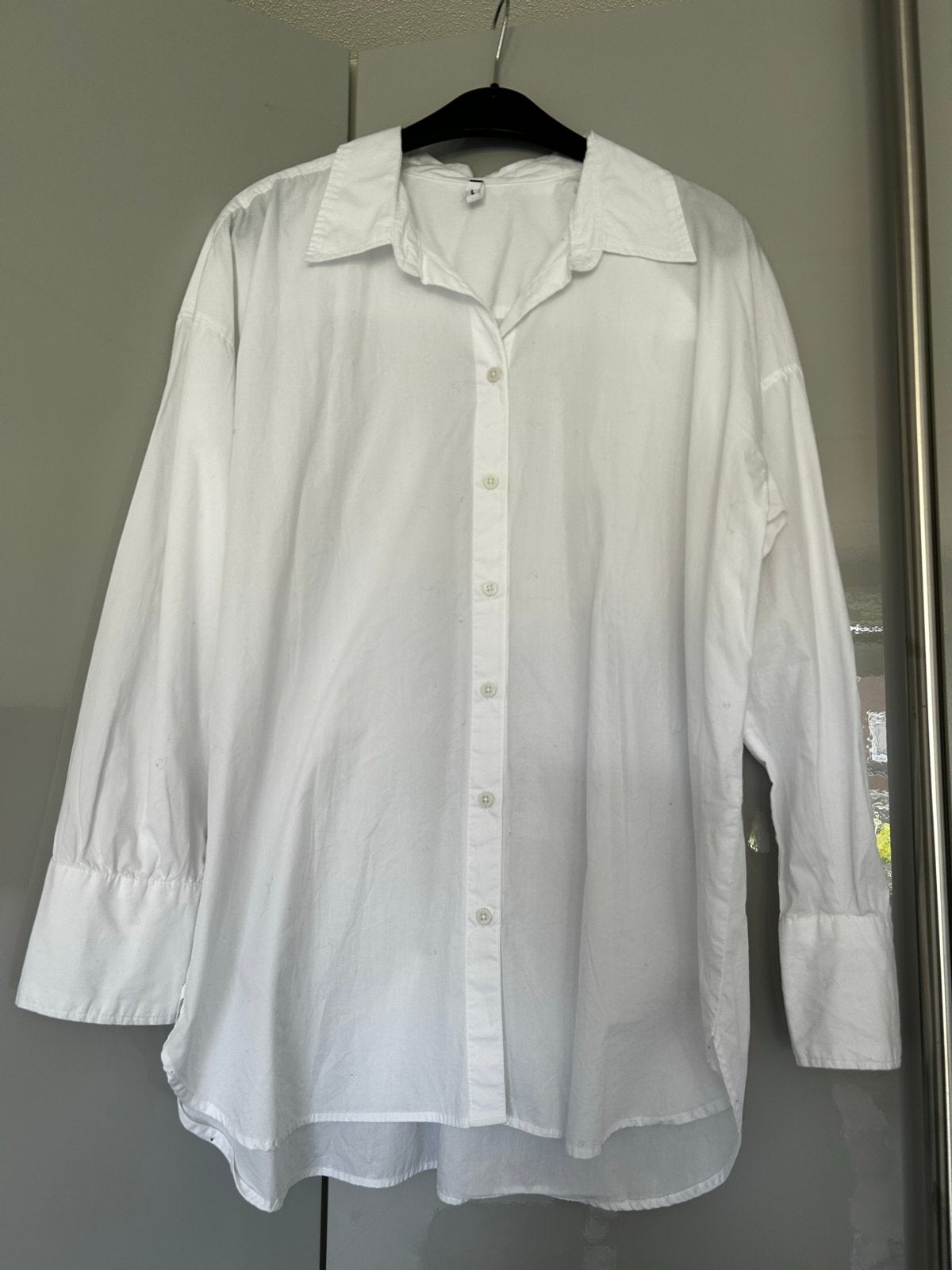 HEMA blouse, wit, L, zgan, Ophalen of Verzenden, Zo goed als nieuw, Maat 42/44 (L), Wit