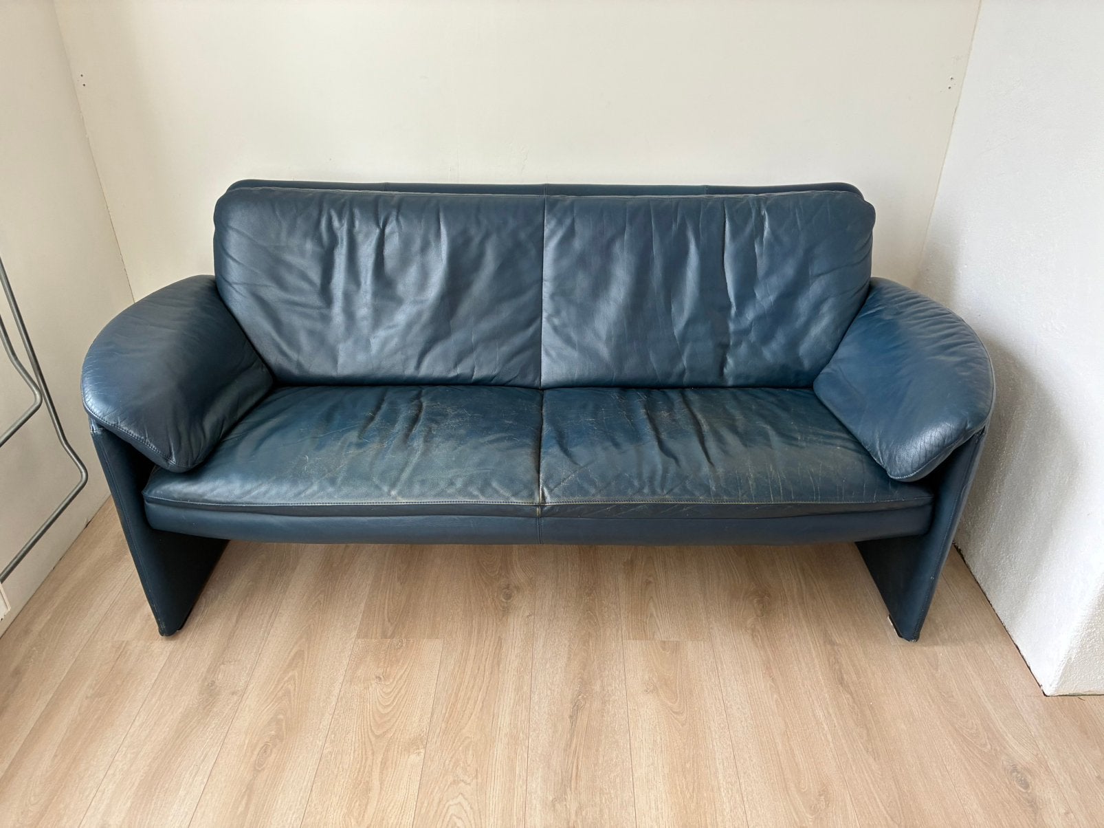 Leolux leren bank, Ophalen, Gebruikt, 150 tot 200 cm, Tweepersoons