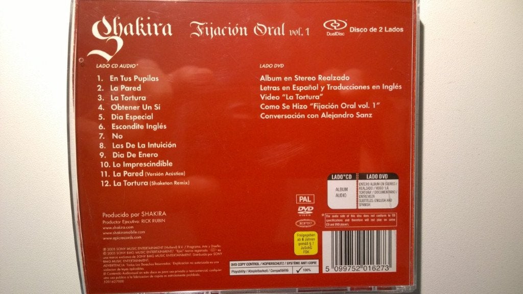 Shakira - Fijación Oral Vol. 1 (DualDisc), Ophalen of Verzenden, Zo goed als nieuw, Album, Speciale editie