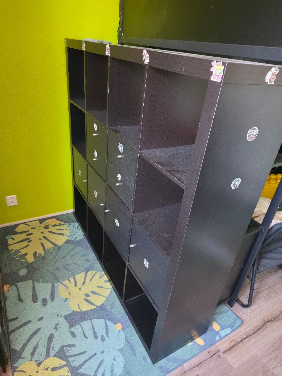 kallax kast (zwart/bruin) ikea, Ophalen of Verzenden, Gebruikt