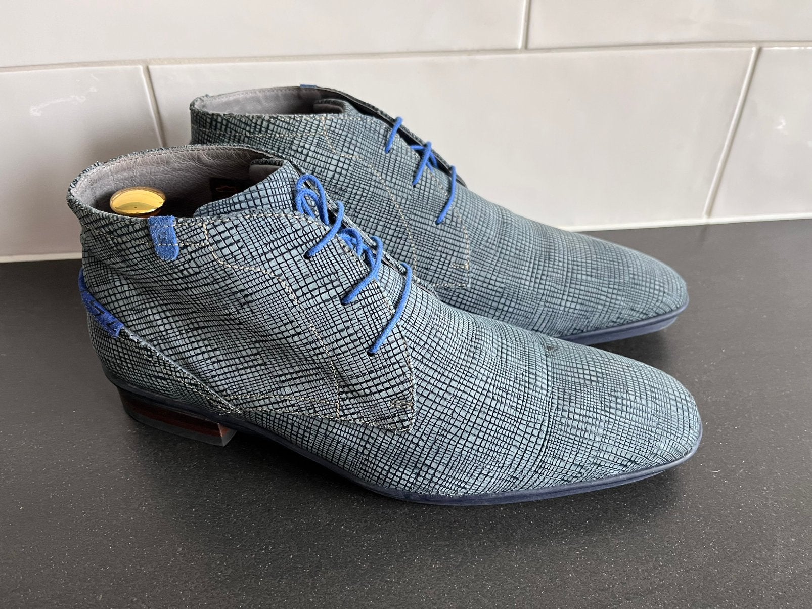 Floris van Bommel herenschoenen maat 9 / 43 H, Kleding | Heren, Schoenen, Floris van Bommel, Blauw, Floris van Bommel, Ophalen of Verzenden