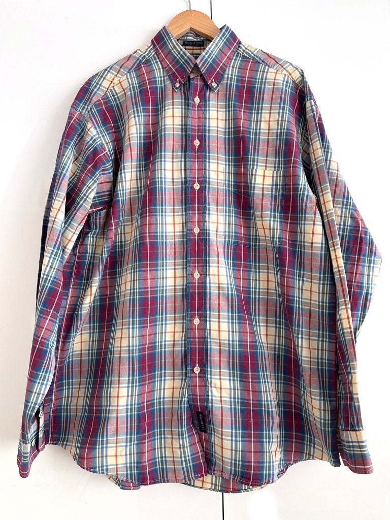 GANT Newport Poplin geruit overhemd – 100% katoen – maat L, Meerkleurig, GANT, Ophalen of Verzenden, Halswijdte 41/42 (L)