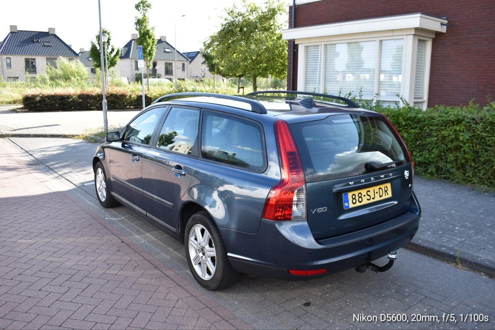 Volvo V50 1.8 2006 Blauw met trekhaak Volvo V50 1.8 uit 2006, Auto's, Voorwielaandrijving, 125 pk, 1281 kg, 4 cilinders