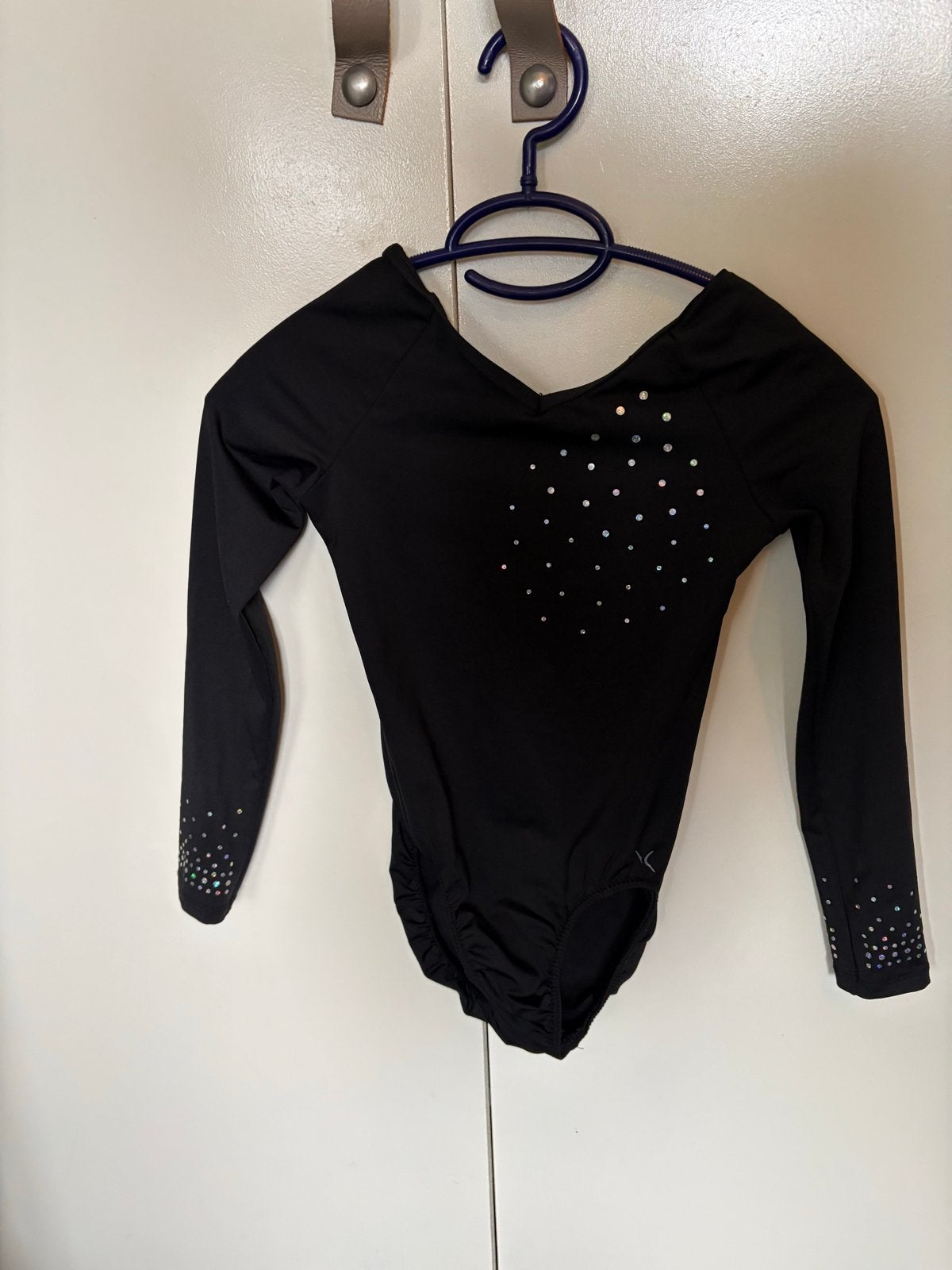 Zwart turnpakje met lange mouwen en glitters, Ophalen of Verzenden