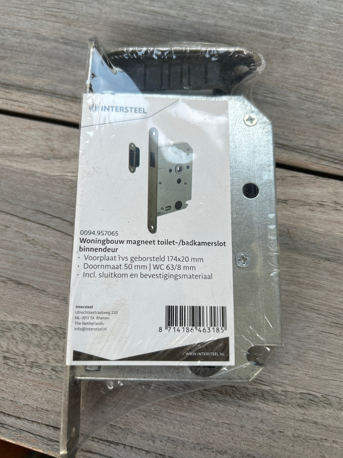 7 st. Intersteel Magneet Toilet-/Badkamerslot Binnendeur RVS, Ophalen, Nieuw, Rvs, Slot