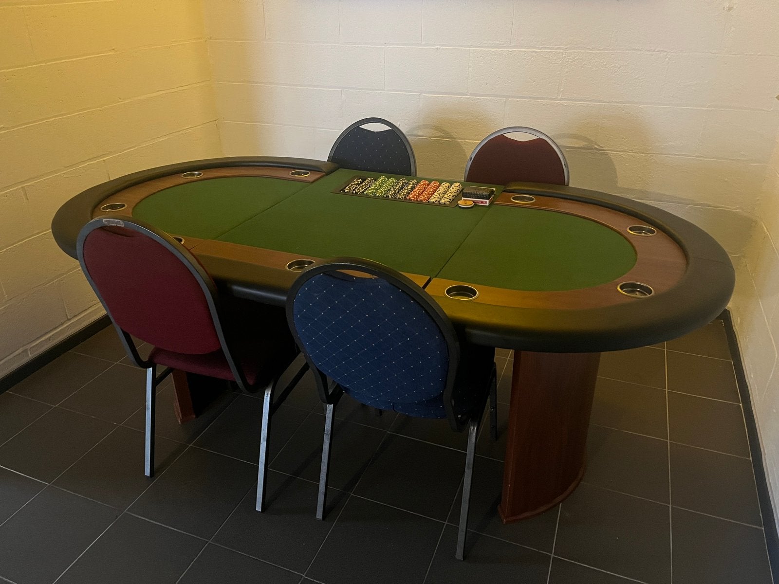Pokertafel nieuwstaat, Ophalen, Overige materialen, 100 tot 150 cm, 200 cm of meer