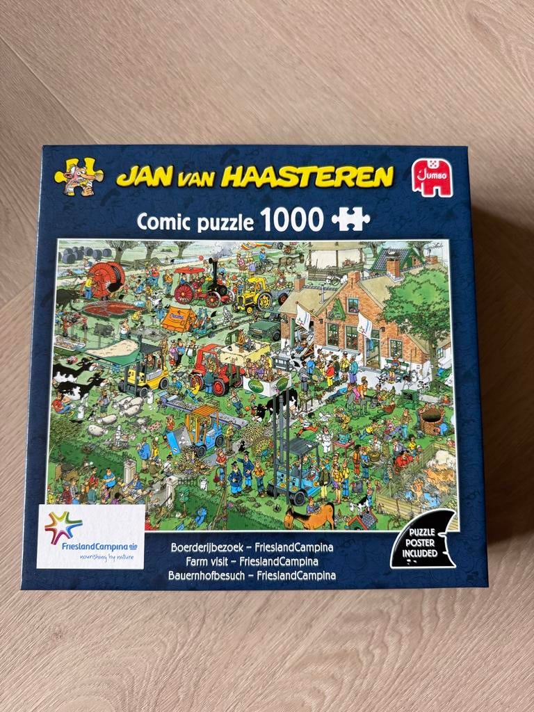 Jan van Haasteren Boerderijbezoek 1000 stukjes puzzel, Ophalen, 500 t/m 1500 stukjes, Nieuw, Legpuzzel
