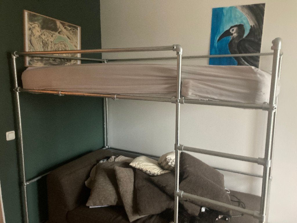 hoogslaper van steigerbuizen!, Ophalen, Gebruikt, Hoogslaper, Eenpersoons