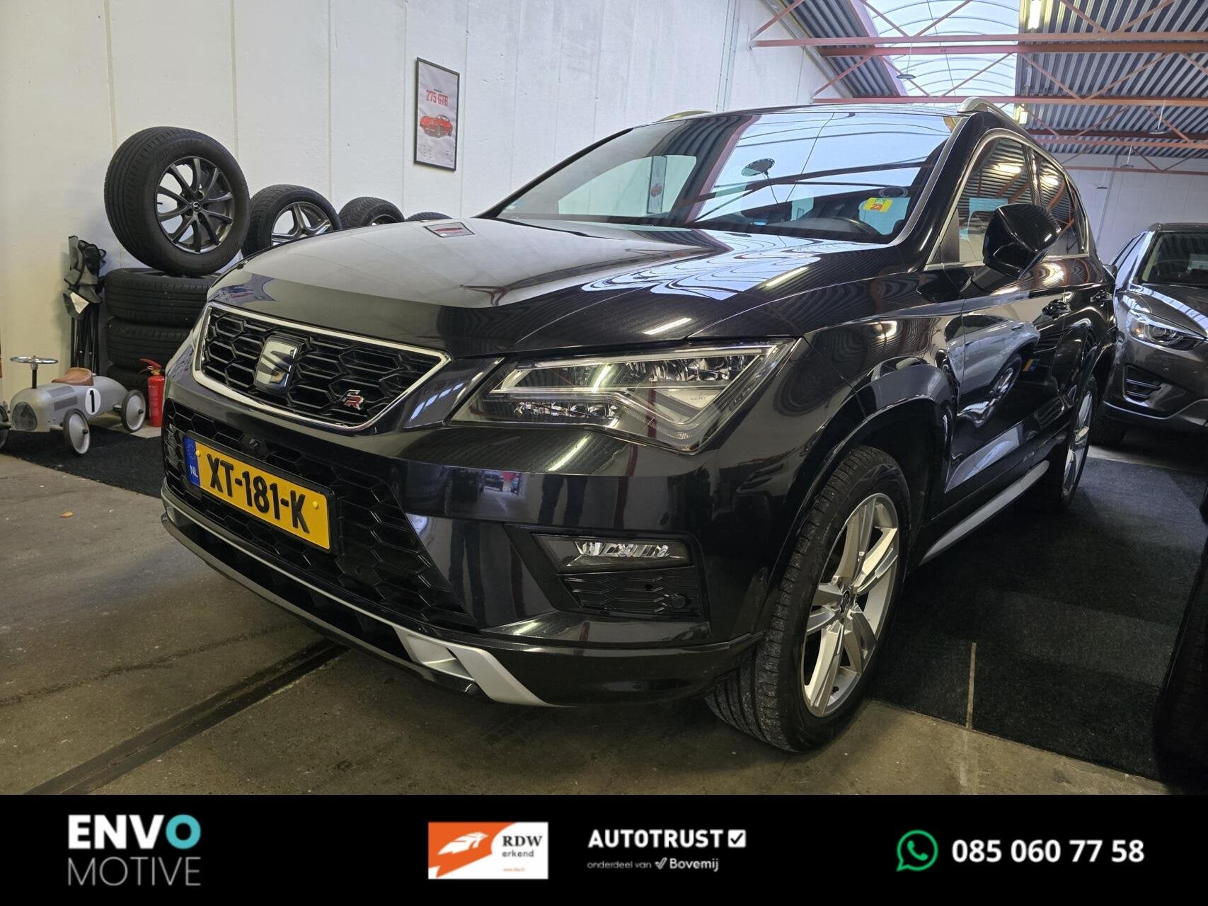 Seat Ateca 1.5 TSI FR Business Intense LED/360 Cam/Keyless, Auto's, Voorwielaandrijving, 4 cilinders, Zwart, Origineel Nederlands