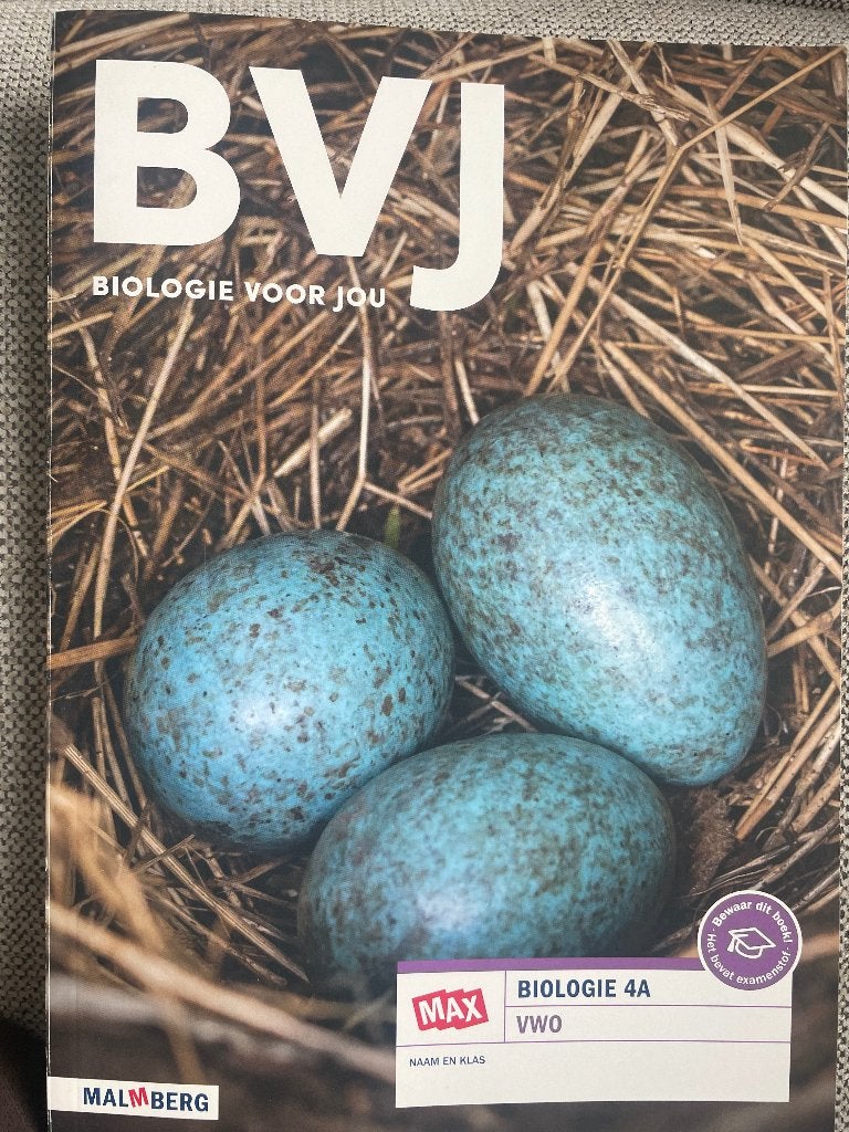 Biologie voor jou 4A VWO, Boeken, VWO, Verzenden, Malmberg, Biologie