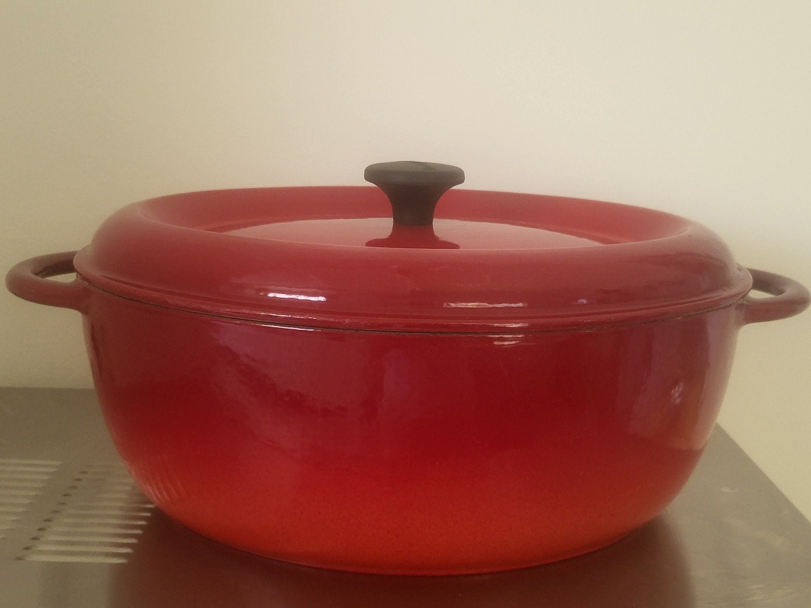 Nomar Staub rode faitout gietijzeren braadpan 33cm, Ophalen of Verzenden, Zo goed als nieuw, Met handvatten, Overige merken