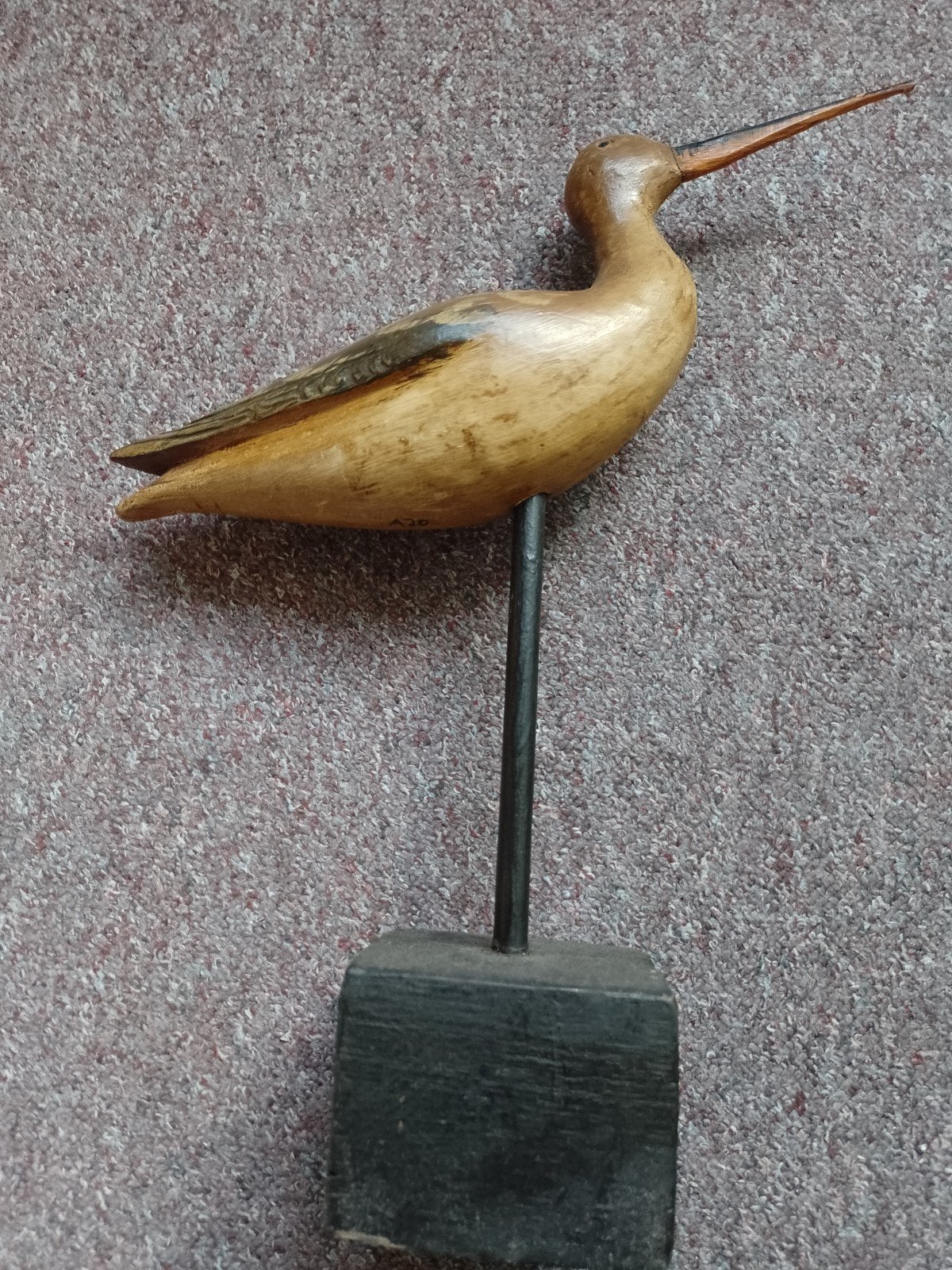 Houten Grutto lokvogel weidevogel 43 cm hoog, Ophalen of Verzenden