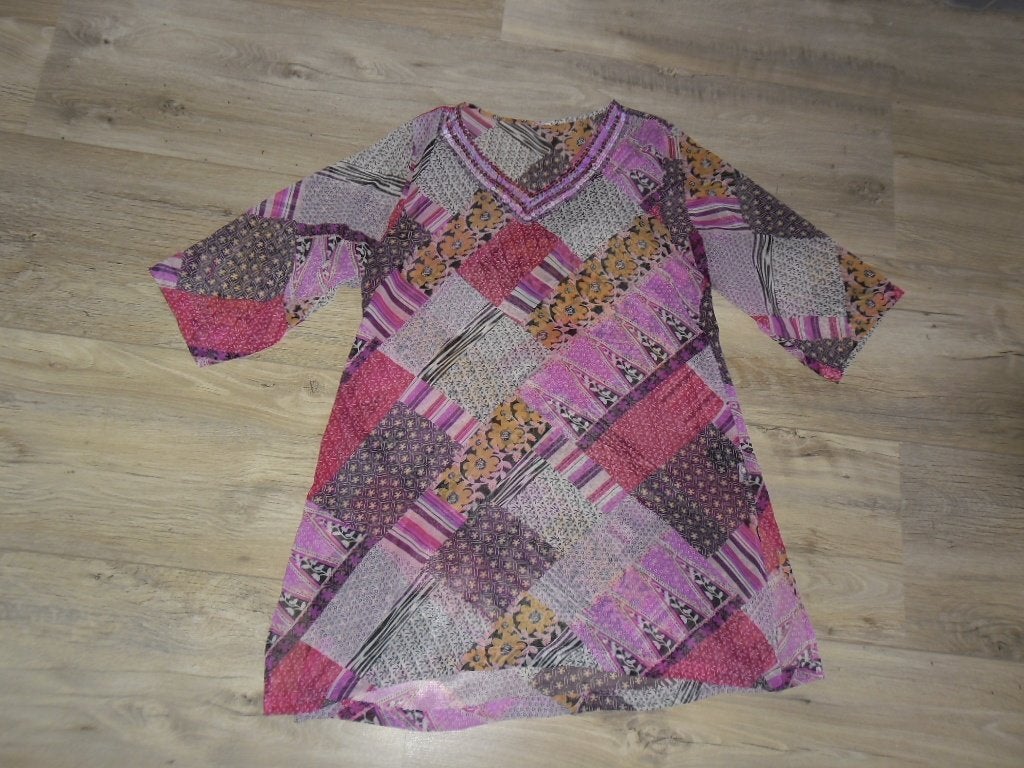 Fashion Lifestyle Rood/Roze/Paars Doorzichtig Tuniek Maat XL, Paars, Maat 46/48 (XL) of groter, Nieuw, Ophalen of Verzenden