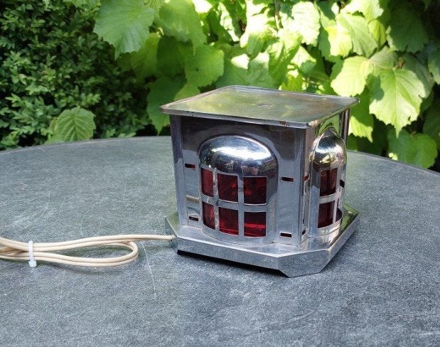 Chromen Daalderop elektrisch theelichtje (Kacheltje)  , Ophalen of Verzenden