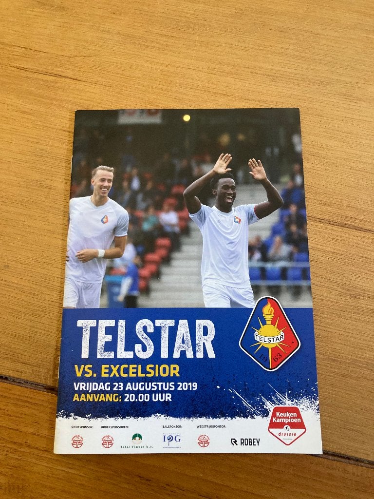 Programma Telstar - Excelsior 23 augustus 2019, Ophalen of Verzenden, Buitenlandse clubs, Boek of Tijdschrift