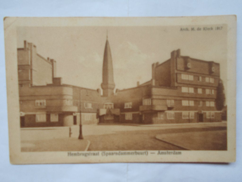 Amsterdam Hembrugstraat, Architect. M. de Klerk, 1917, Verzamelen, Ophalen of Verzenden, Voor 1920, Ongelopen, Noord-Holland