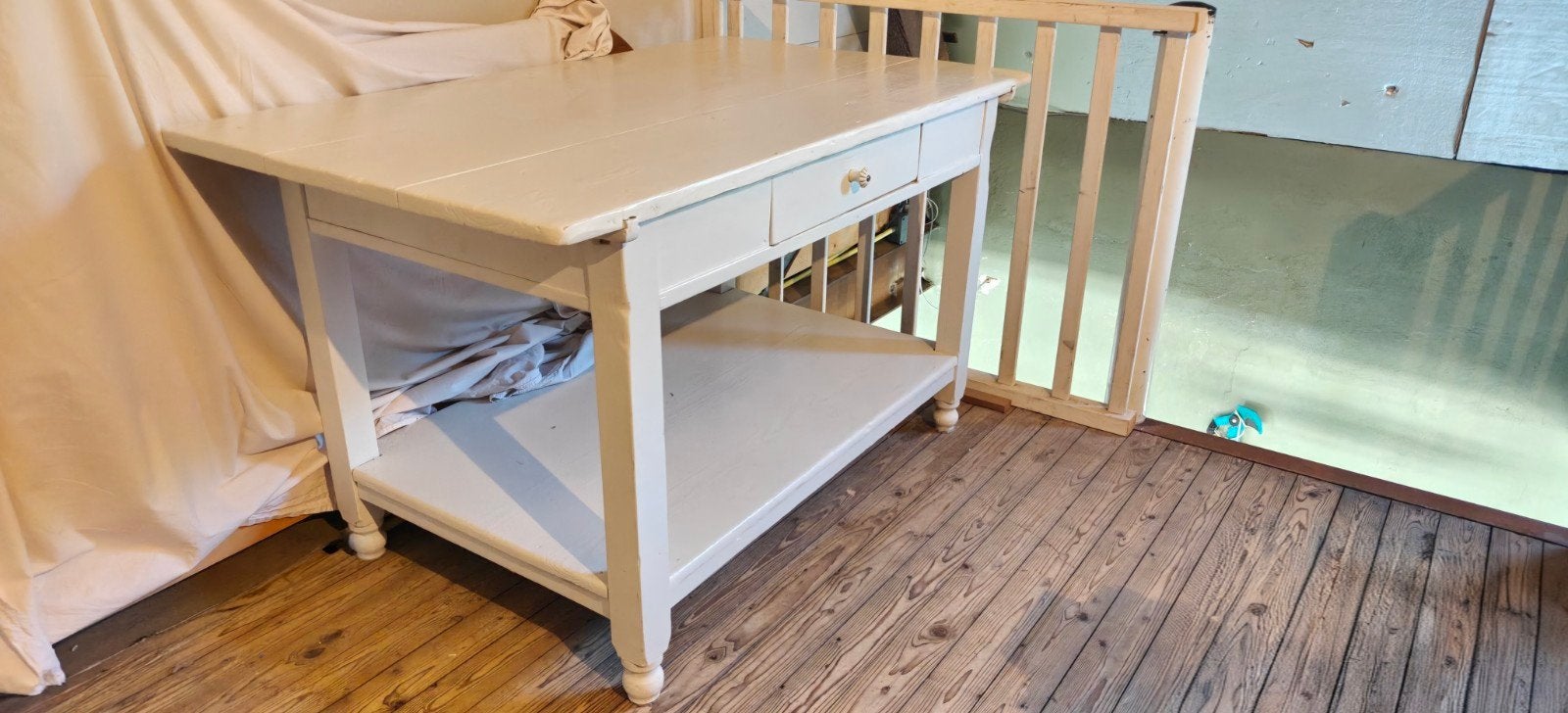 Mooie houten tafel/bureau, Ophalen, 75 m² of meer, Laminaat