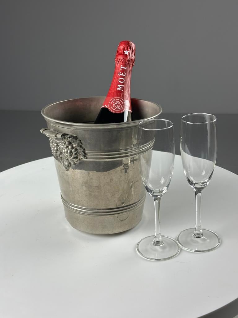 Vintage tinnen wijn- / champagnekoeler 20e, Ophalen of Verzenden, Zo goed als nieuw, Frankrijk, Overige typen