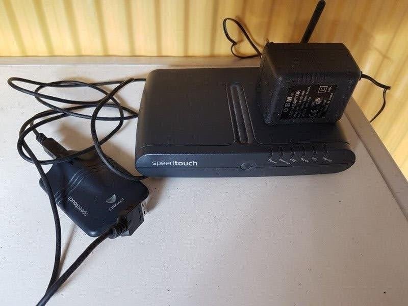 WIRELESS MODEM THOMSON SPEEDTOUCH 580i INCL ALLE TOEBEHOREN, Ophalen, Zo goed als nieuw