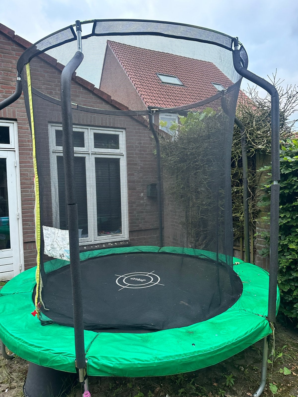 Trampoline met veiligheidsnet - Gebruikt, Ophalen of Verzenden, Gebruikt