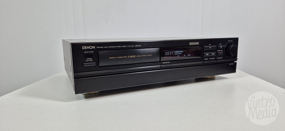 Denon DRS-810 Cassettedeck | Tape | 3 Koppen | Garantie, Audio, Tv en Foto, Cassettedecks, Ophalen of Verzenden, Enkel, Denon