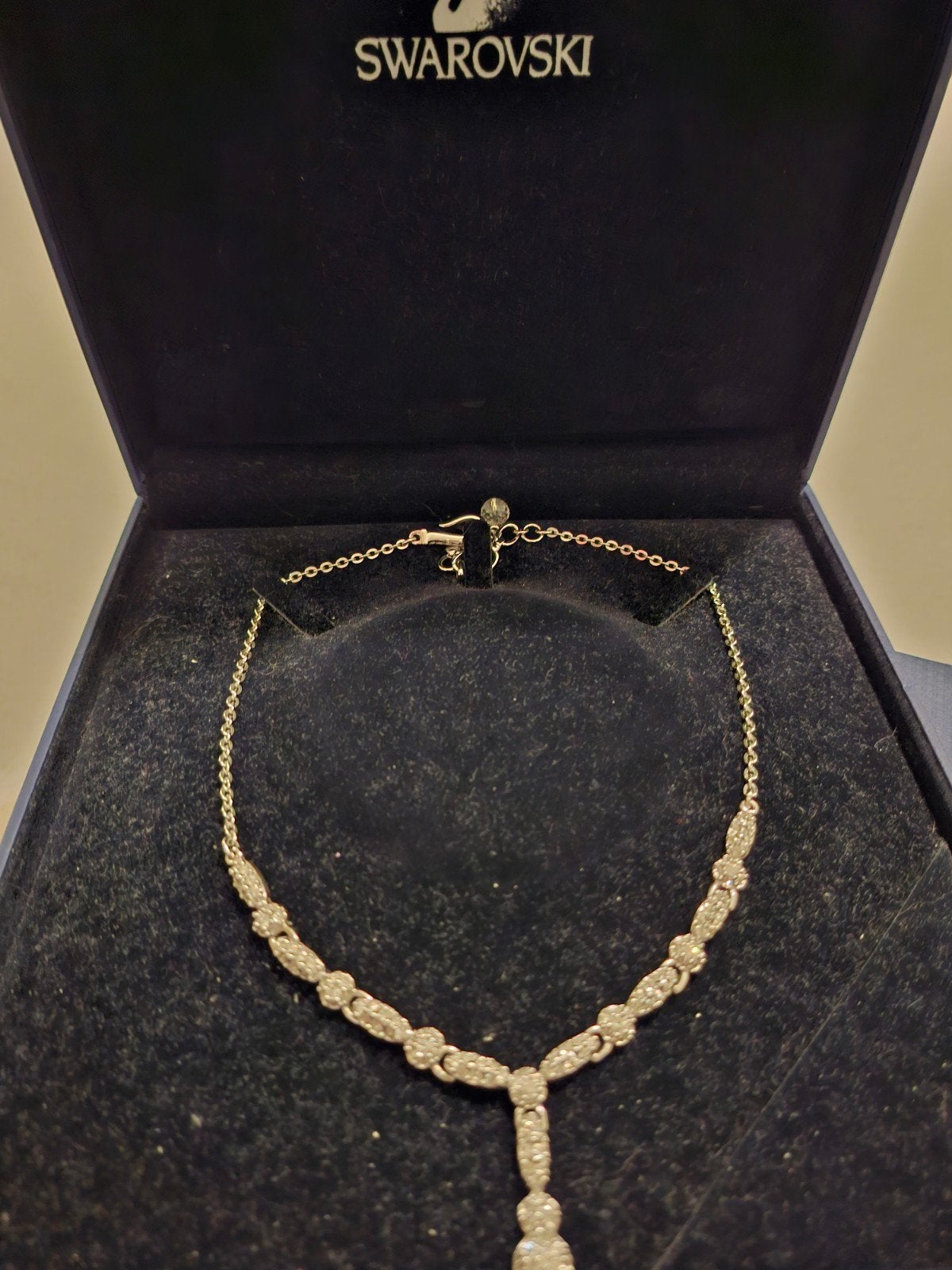 swarovski collier met doos, Ophalen, Zo goed als nieuw, Zilver, Zilver