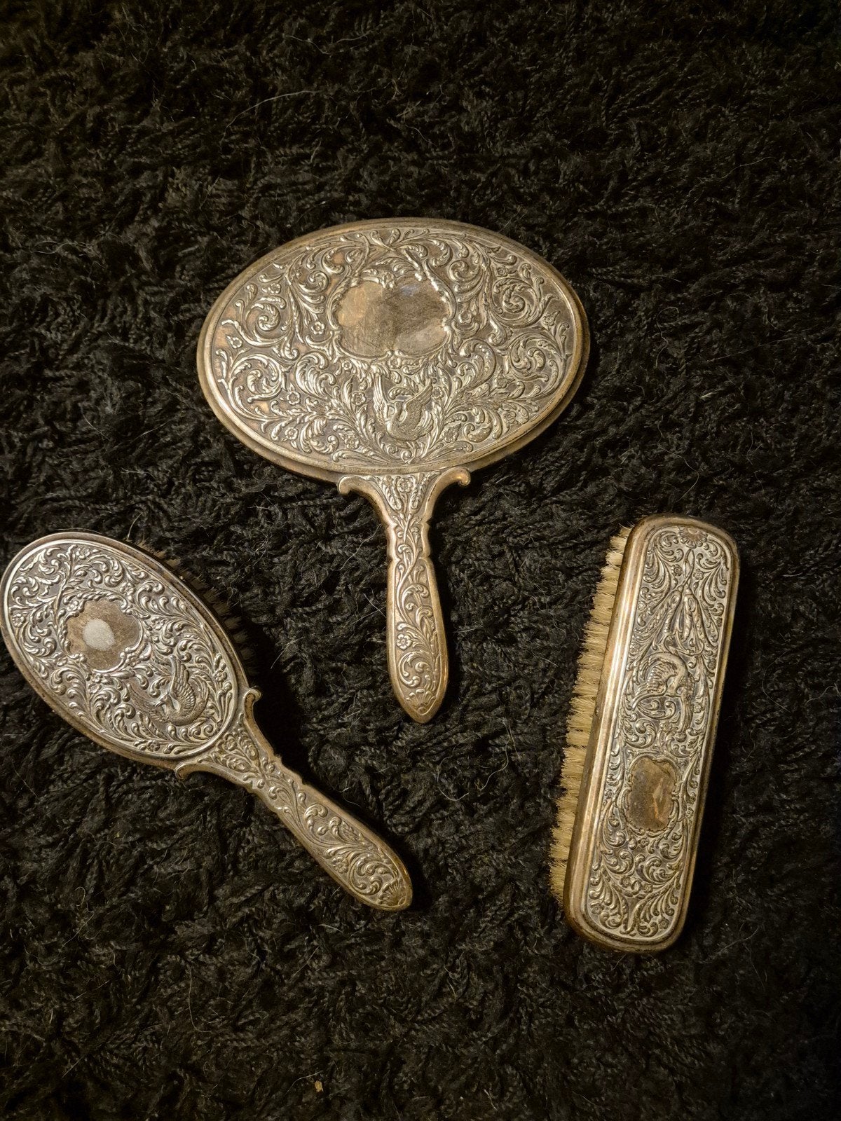Vintage Gero Kapset - Handspiegel en Borstels, Ophalen of Verzenden
