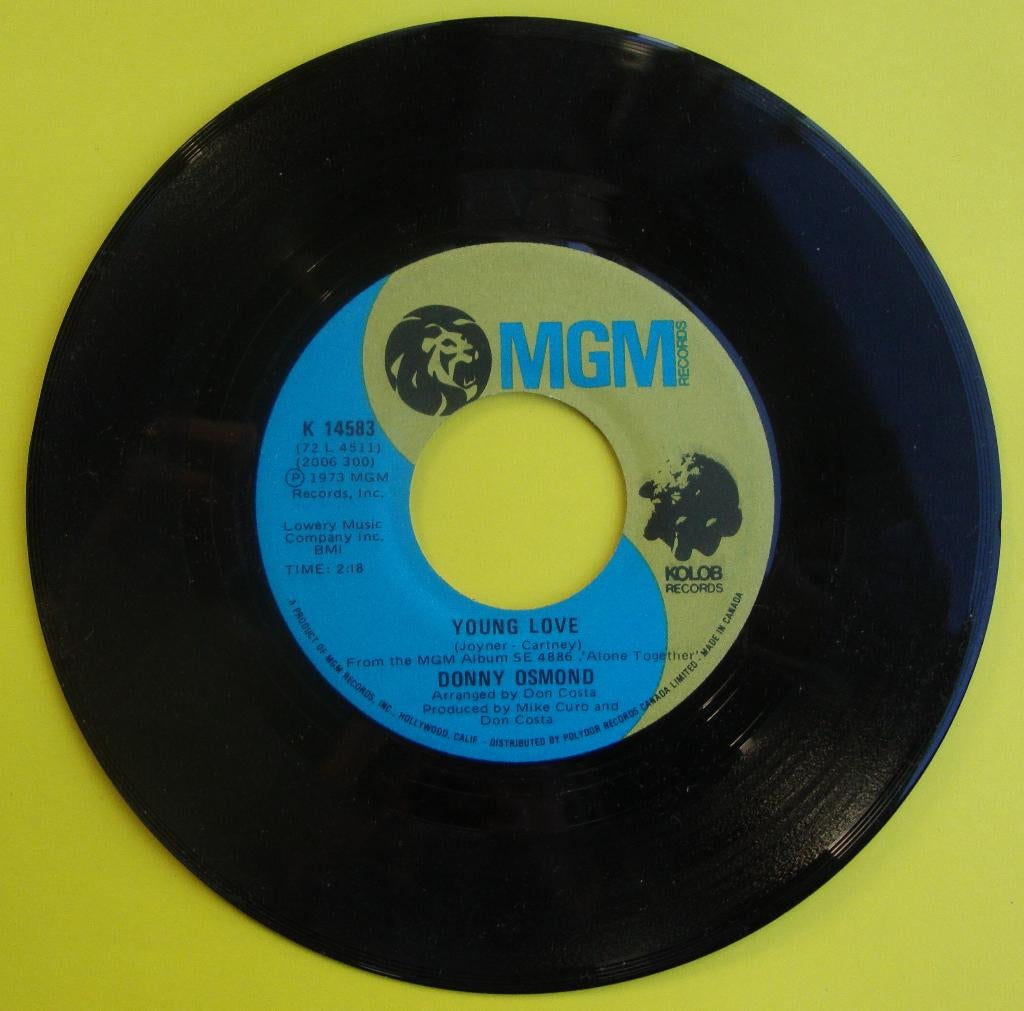 donny osmond - young love, Gebruikt, 7 inch, Single, Ophalen of Verzenden