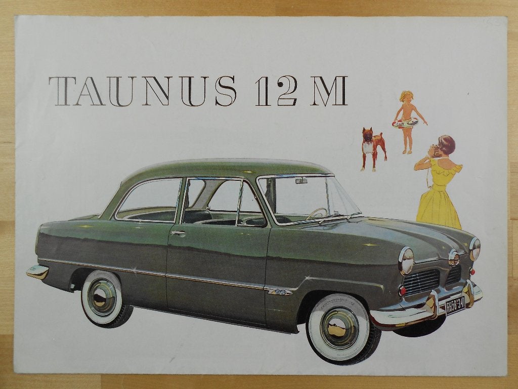 Ford Taunus 12M Brochure 1952, Gelezen, Ford, Ophalen of Verzenden, Ford