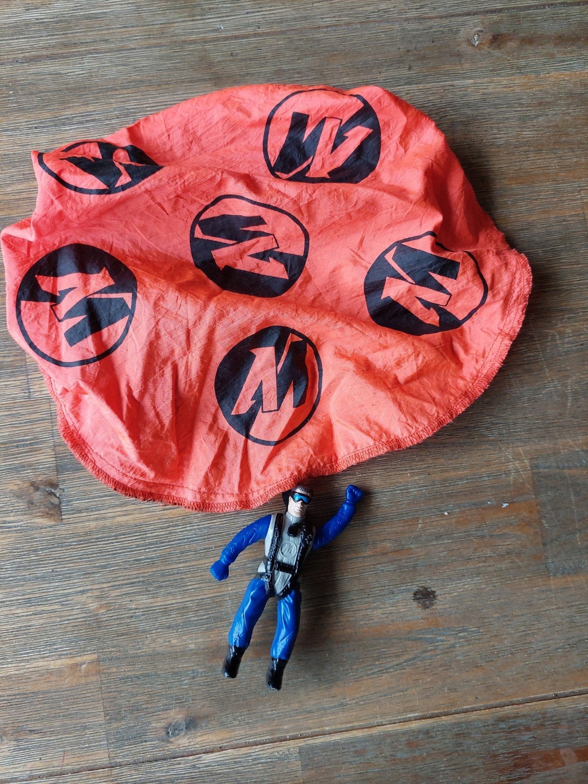 Vintage Parachutist Speelgoed met Parachute, Ophalen of Verzenden, Gebruikt