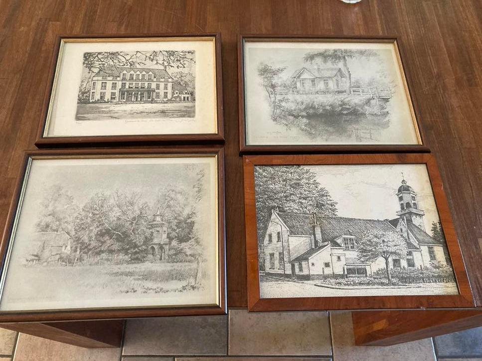4 schilderijen De Bilt, Ophalen of Verzenden