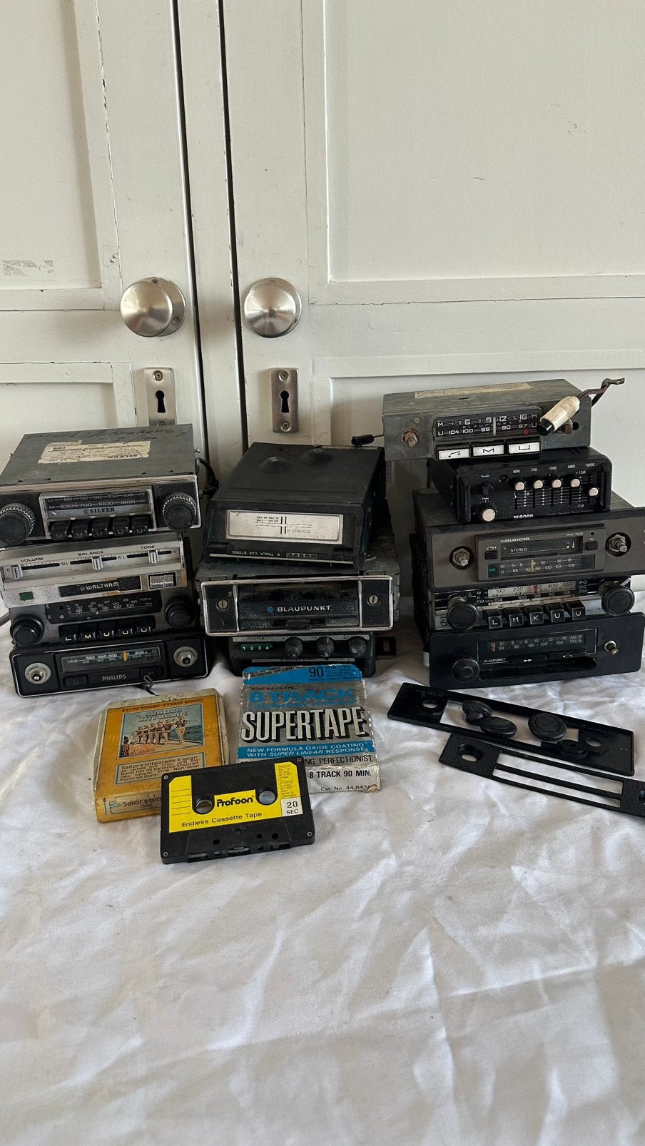 partij  oldtimer radio’s Blaupunkt,Grundig, Philips, 8-Track, Grundig philips, Straat 4, Ophalen of Verzenden, .com