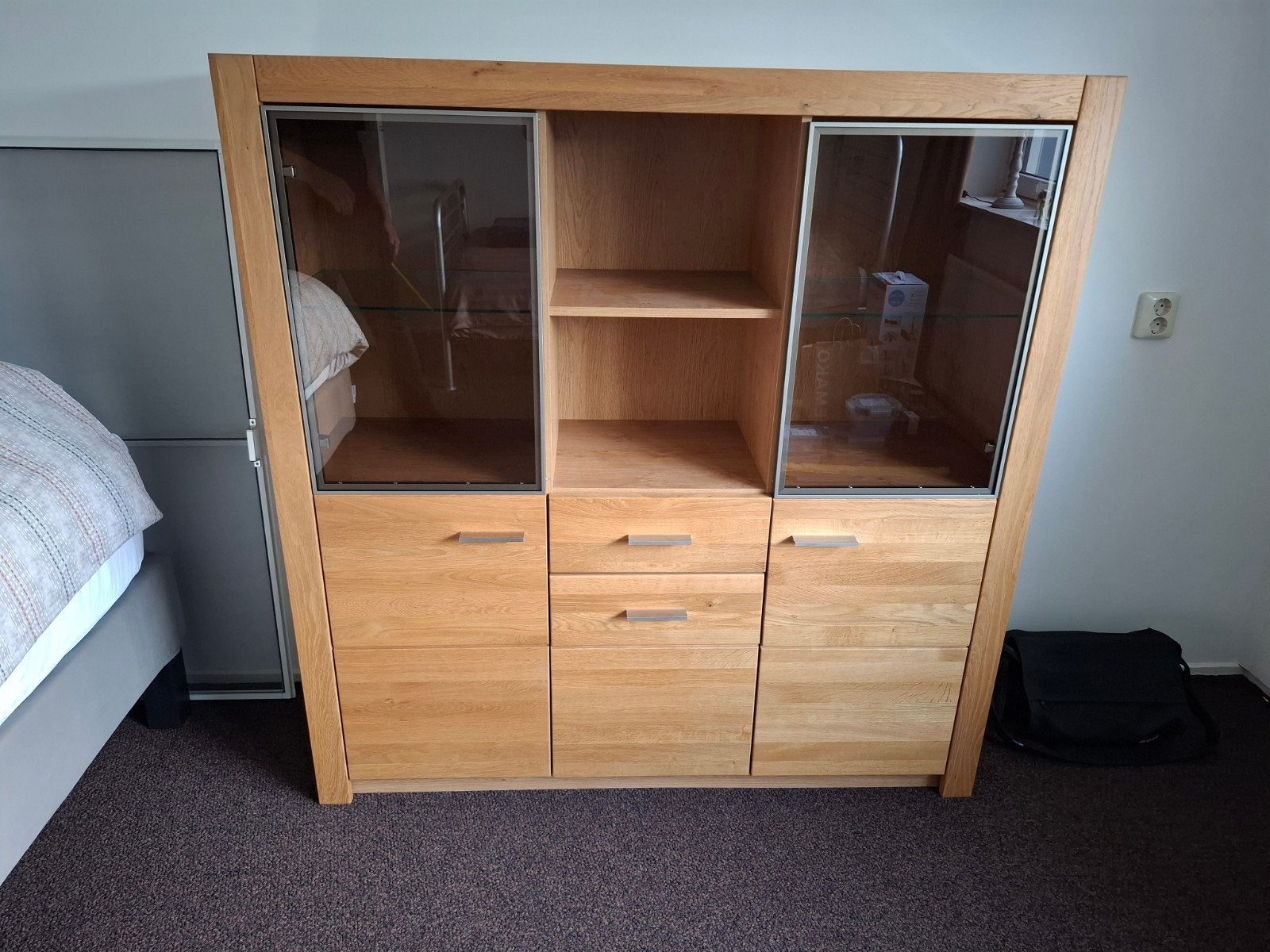 Vitrine/opbergkast, Ophalen, Gebruikt, 100 tot 150 cm, 25 tot 50 cm