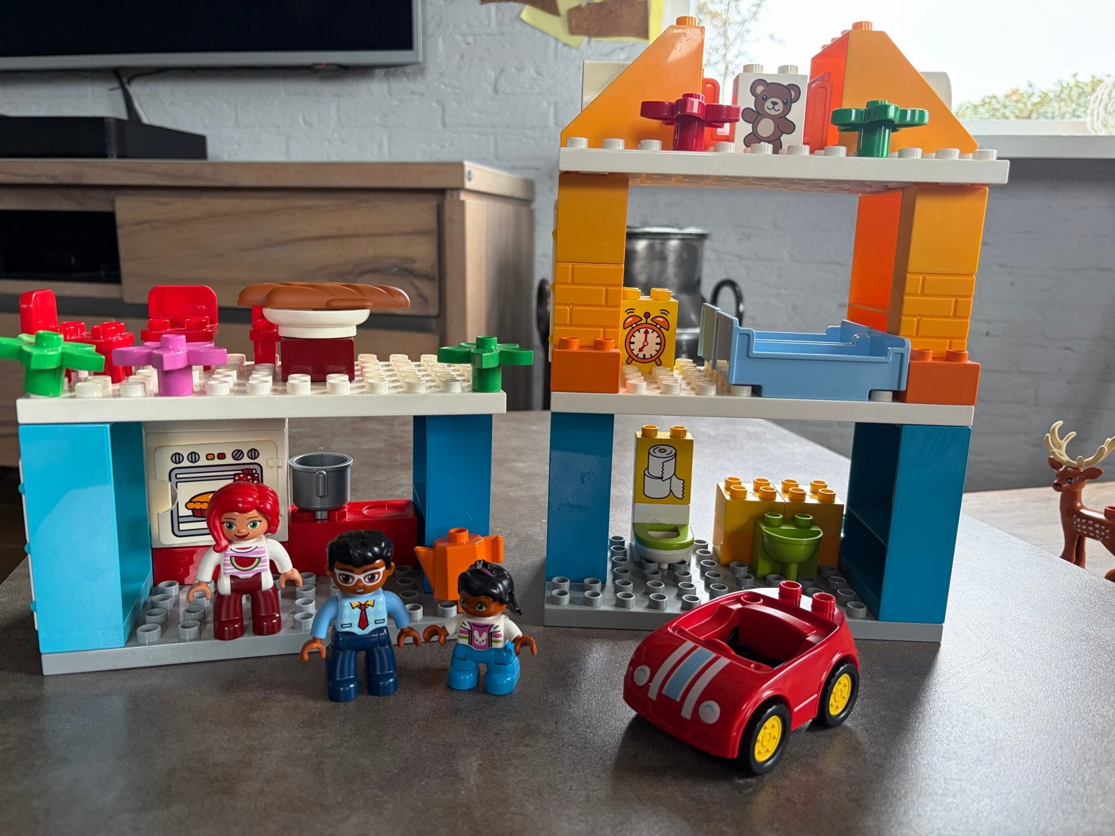 Duplo 10835 Familiehuis - Complete set met figuren en auto, Ophalen, Gebruikt, Compleet, Duplo