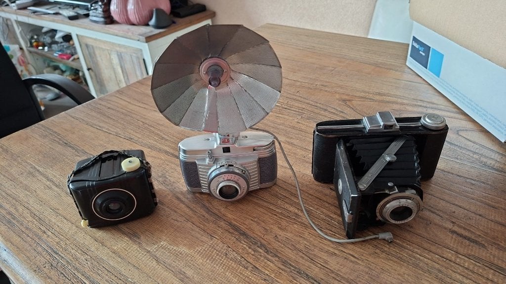 Oude fotocamera's, Ophalen of Verzenden, 1940 tot 1960, Fototoestel