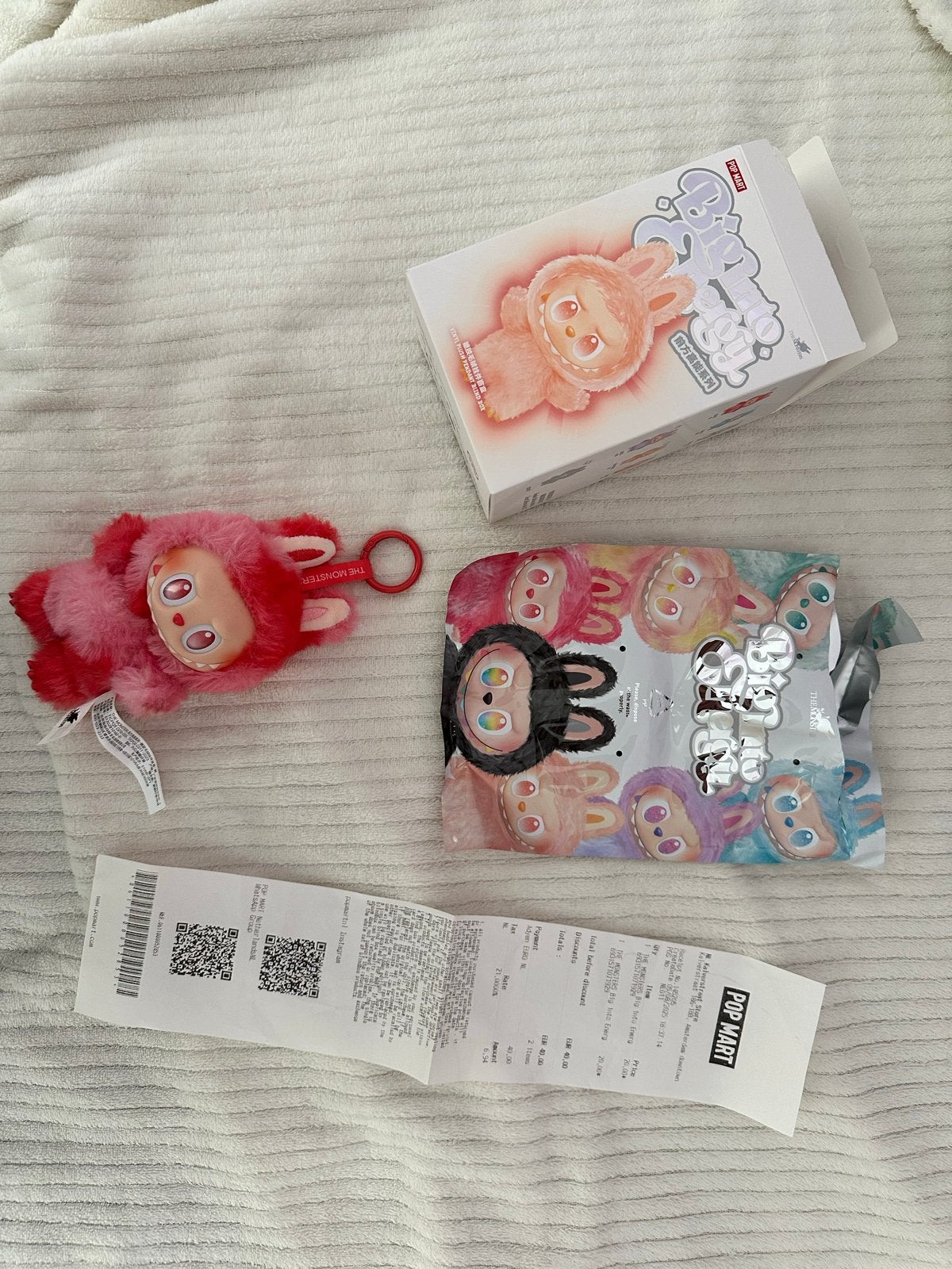 Originele Labubu Big into Energy Love Pop Mart Sleutelhanger, Ophalen of Verzenden, Nieuw, Jongen of Meisje