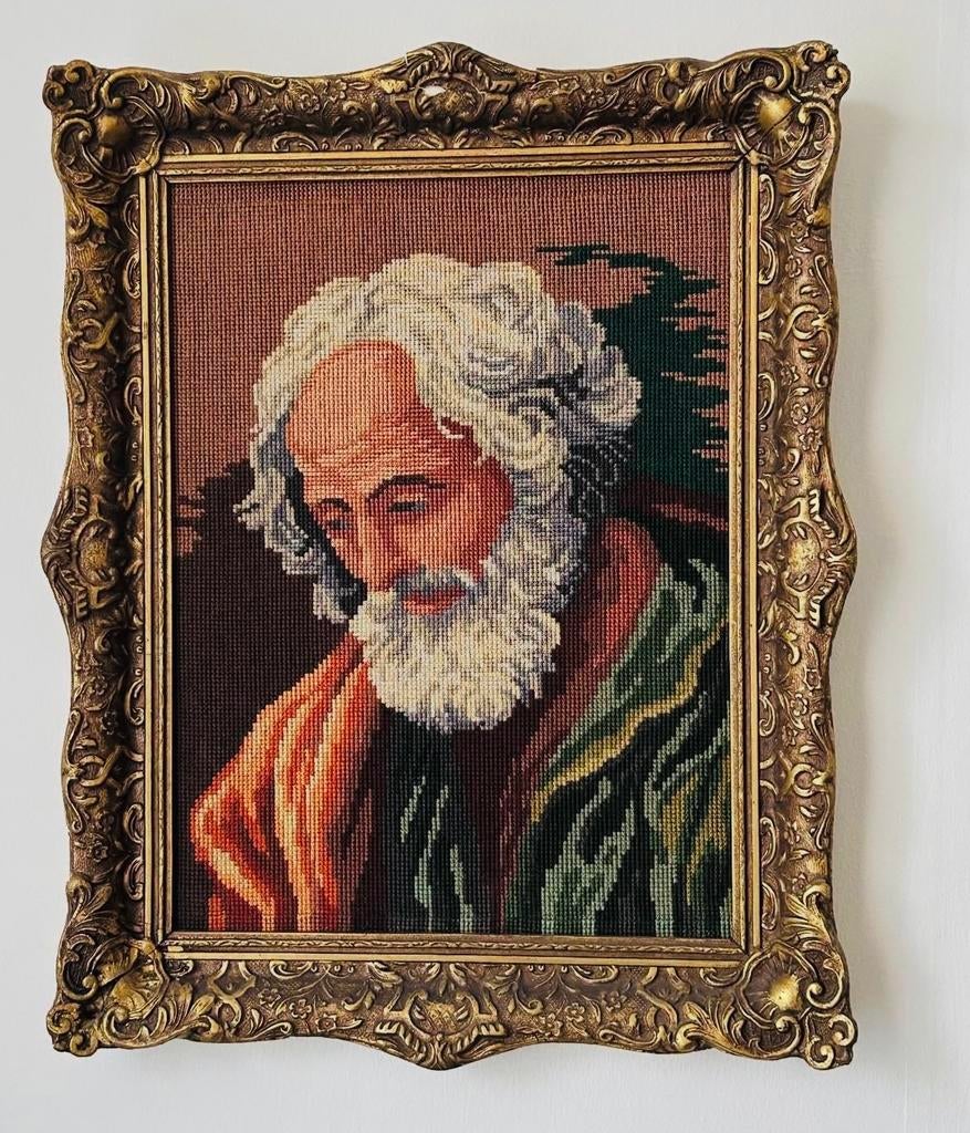 Geborduurde Retro Schilderijen, Antiek en Kunst, Kunst | Schilderijen | Klassiek, Ophalen of Verzenden