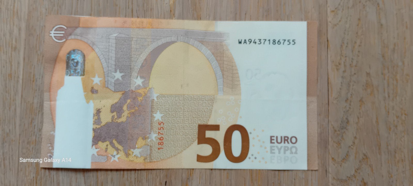 Zeldzaam 50 euro biljet met misdruk, Ophalen, 50 euro, Los biljet