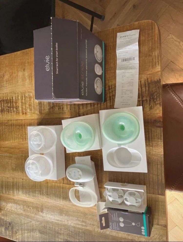 Elvie Stride dubbele, handsfree borstkolf, Kinderen en Baby's, Babyvoeding en Toebehoren, Ophalen of Verzenden, Gebruikt, Borstkolf
