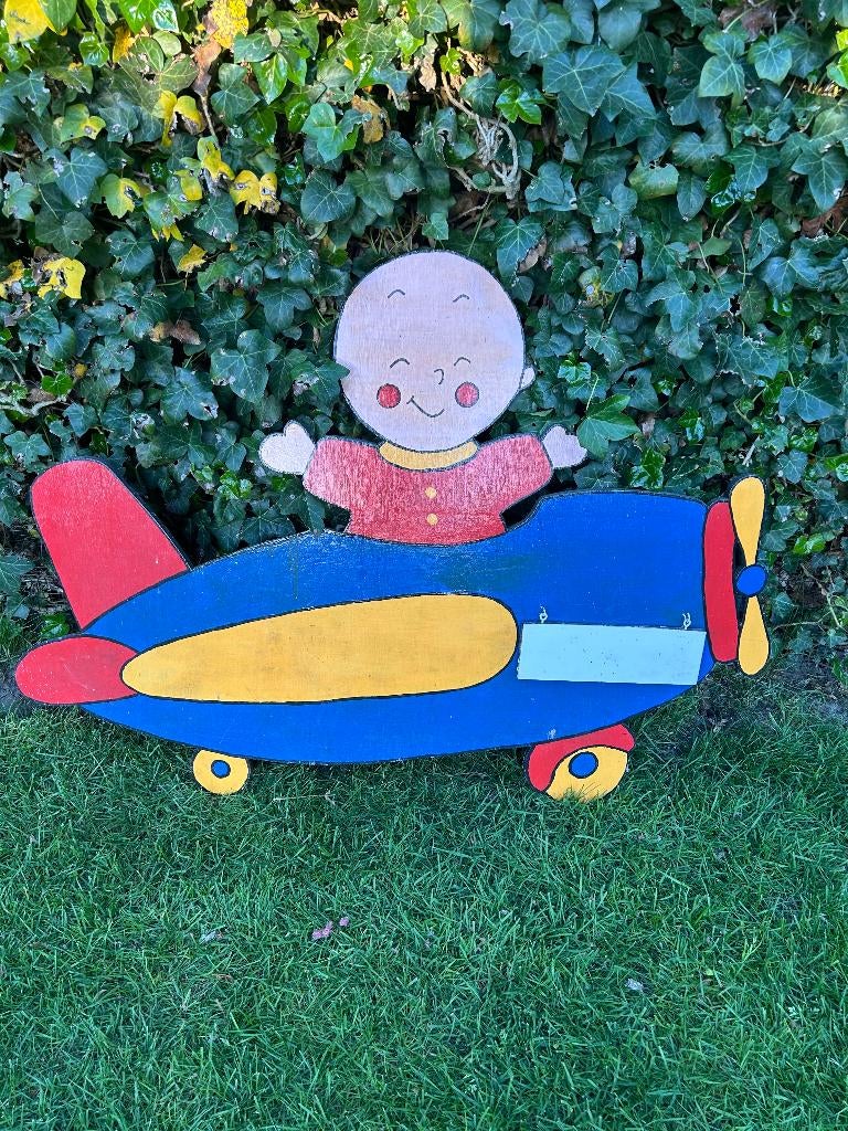 Uniek Houten Geboortebord – Caillou – Tuinbord, Ophalen, Gebruikt