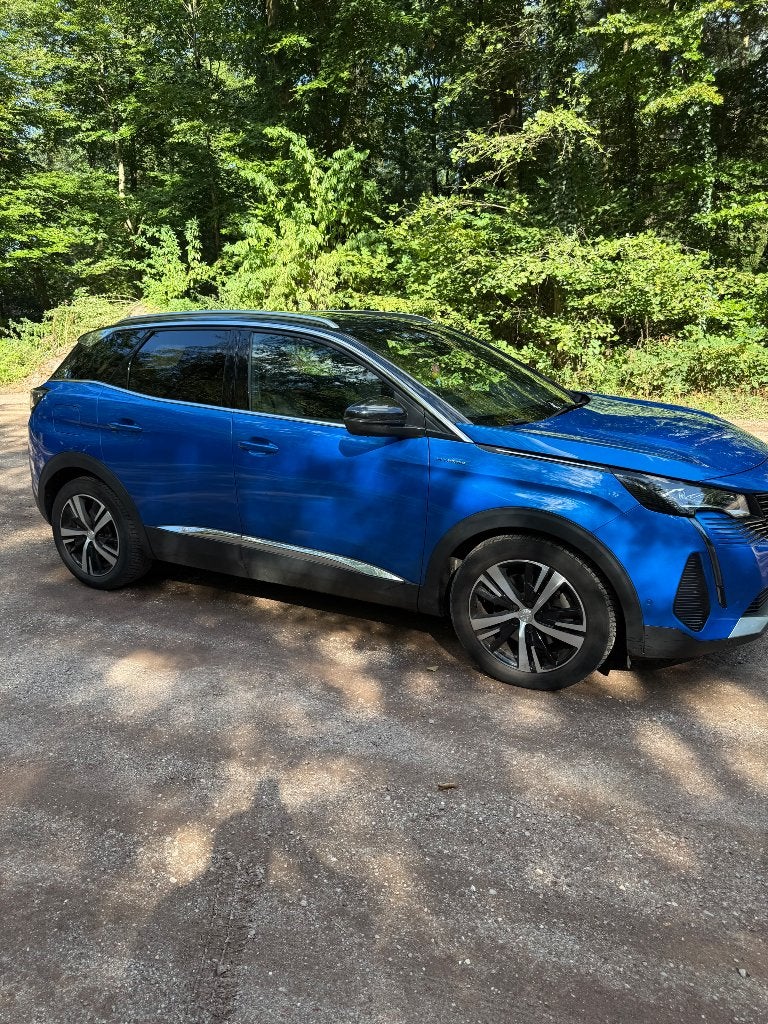Peugeot 3008 1.6 Plug-in Hybrid4 300hp E-eat8 2021 Синій, Auto's, Automaat, Euro 6, 4 cilinders, Blauw