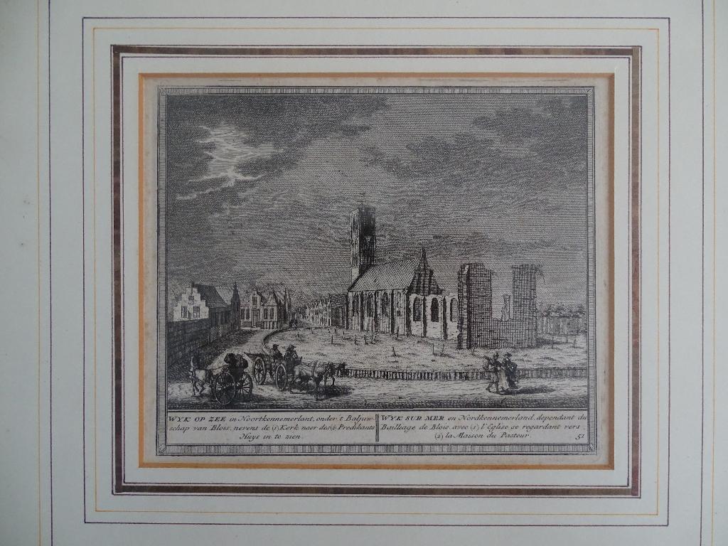 Wijk aan Zee / Kopergravure / Originele Boekillustratie, Antiek en Kunst, Met tekst, Stadsgezicht, Ophalen of Verzenden, Gravure