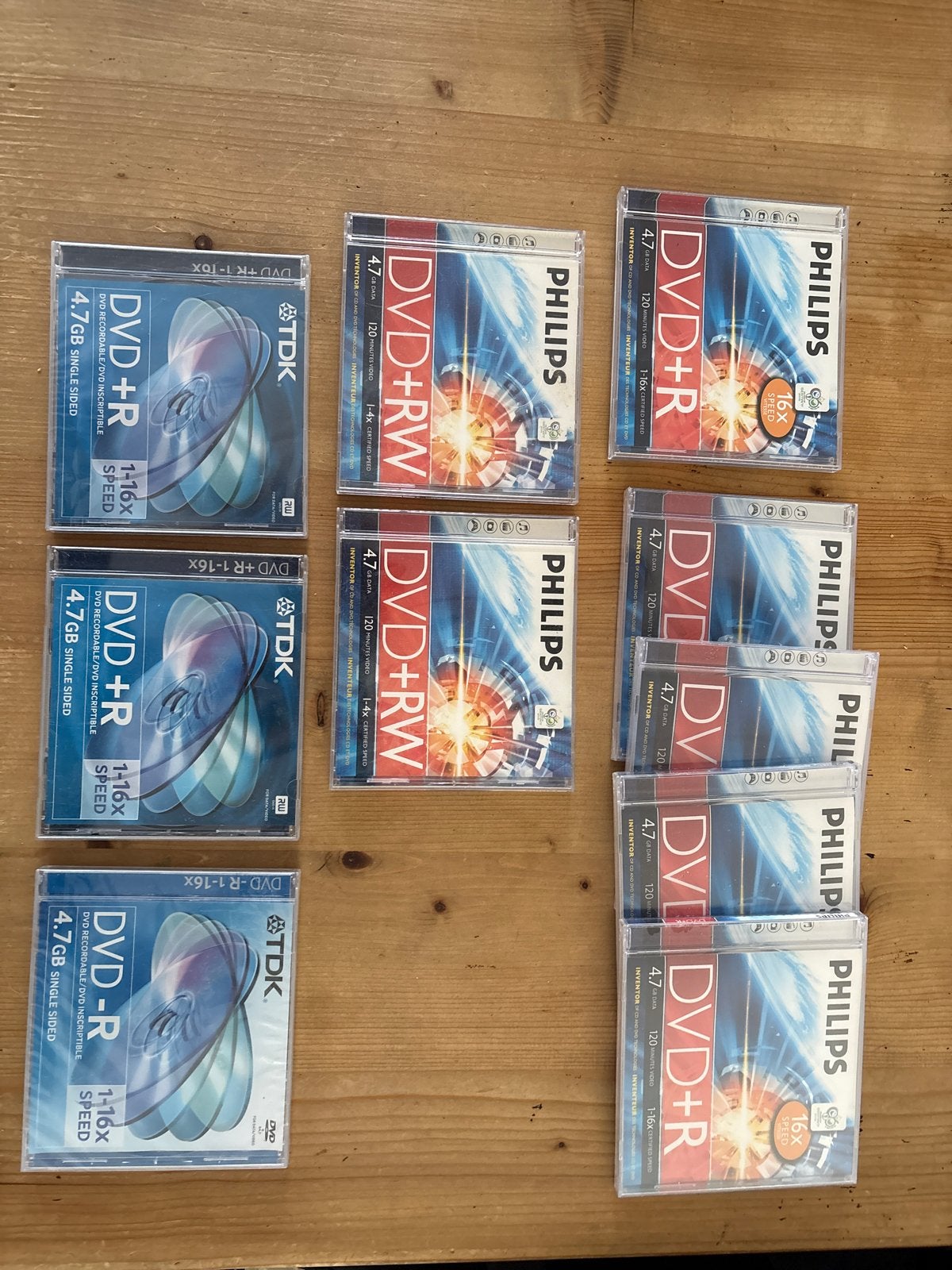 Philips en TDK DVD+R, DVD-R, DVD+RW schijven (nieuw/geopend), Ophalen of Verzenden, Gebruikt, Dvd, Herschrijfbaar