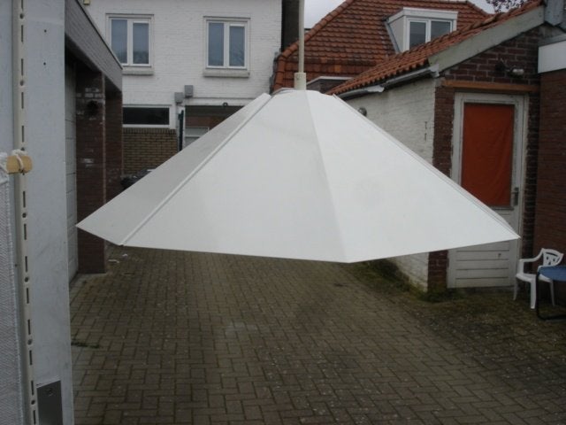 Jaren 80 Dijkstra postmoderne metalen hanglamp, Gebruikt, Postmodern, Metaal, E27 (groot)