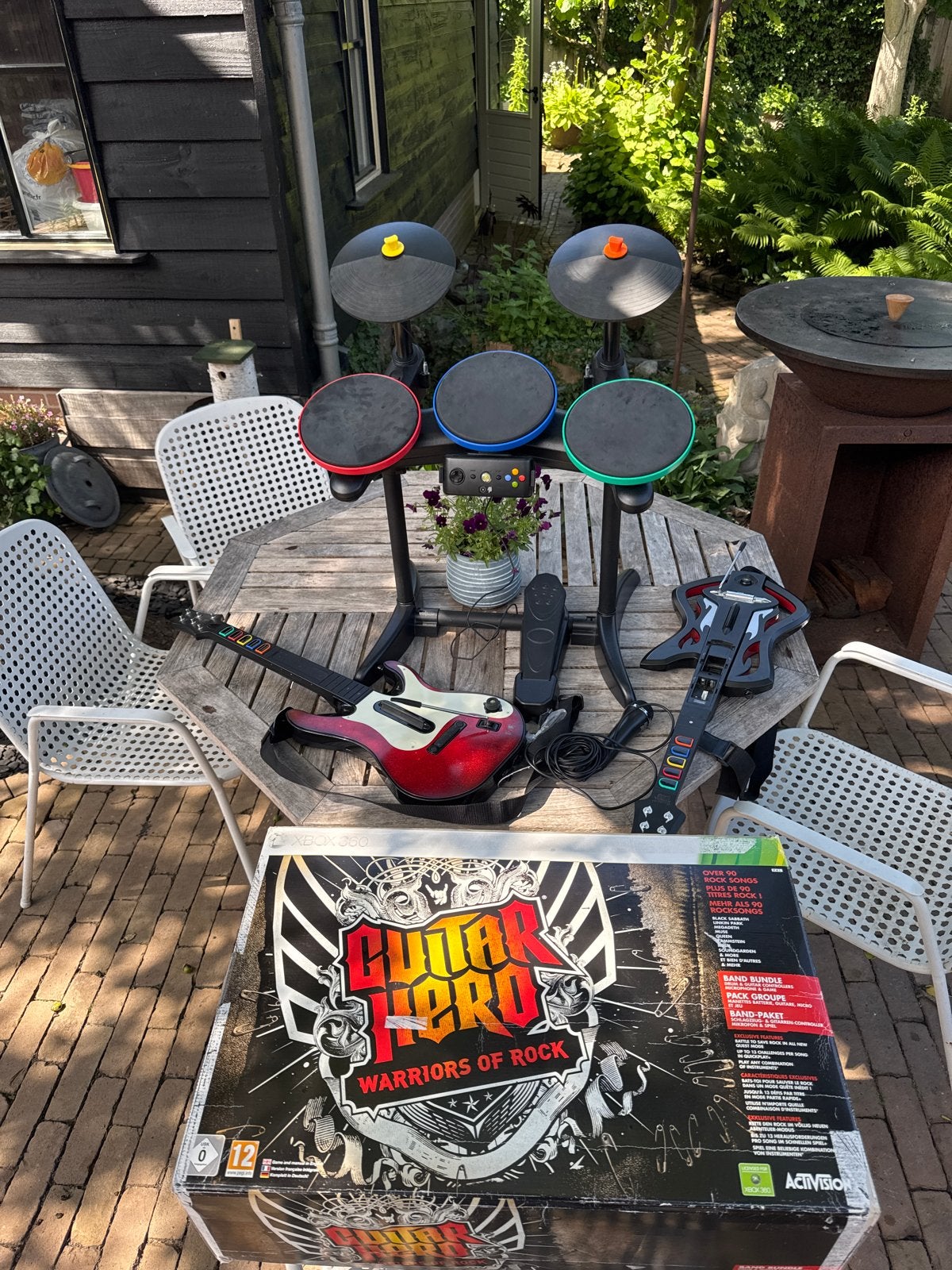 Guitar Hero Warriors of Rock Band-pakket (deels defect), Ophalen, Gebruikt