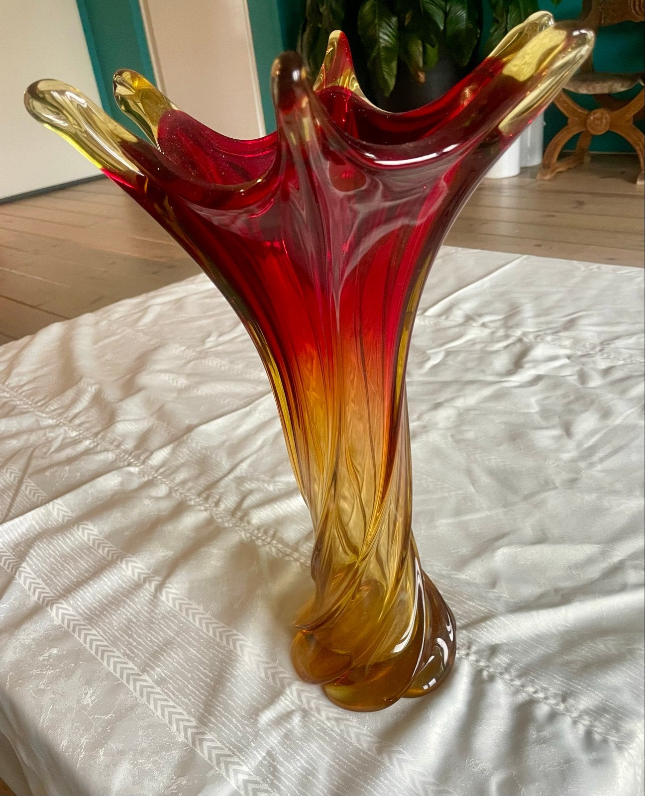 Murano glazen vaas - Vaas - Murano - Antiek, Ophalen of Verzenden