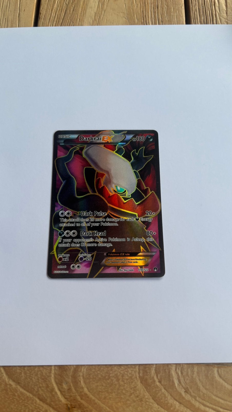 Darkrai EX 118/122, Ophalen of Verzenden, Zo goed als nieuw