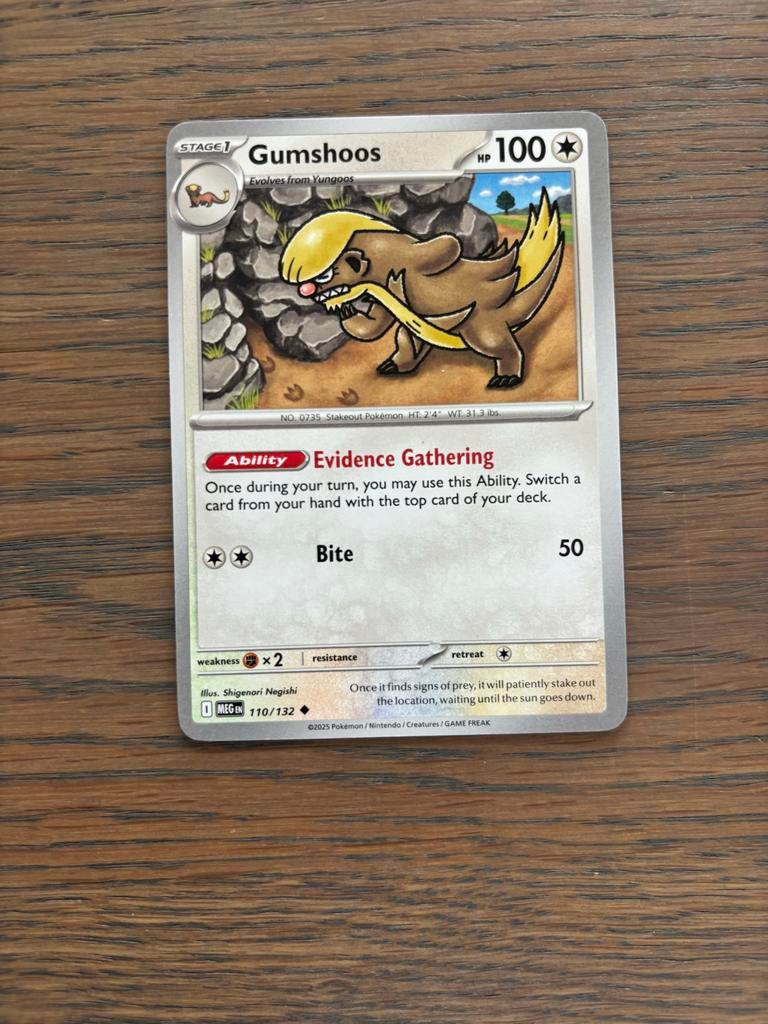 Pokémon Kaart: Gumshoos 110/132 (2025), Ophalen of Verzenden, Zo goed als nieuw, Losse kaart