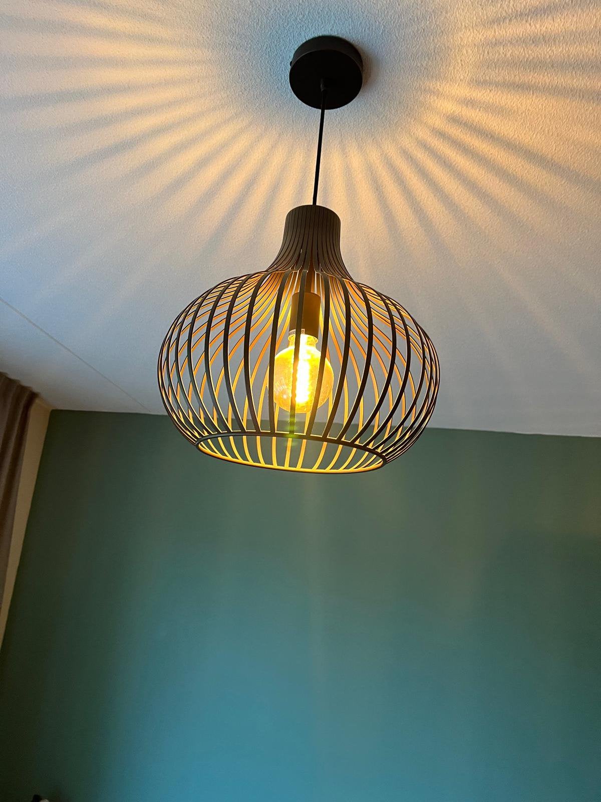 Sierlijke degelijke bruine lampen 2 stuks, Ophalen, Zo goed als nieuw