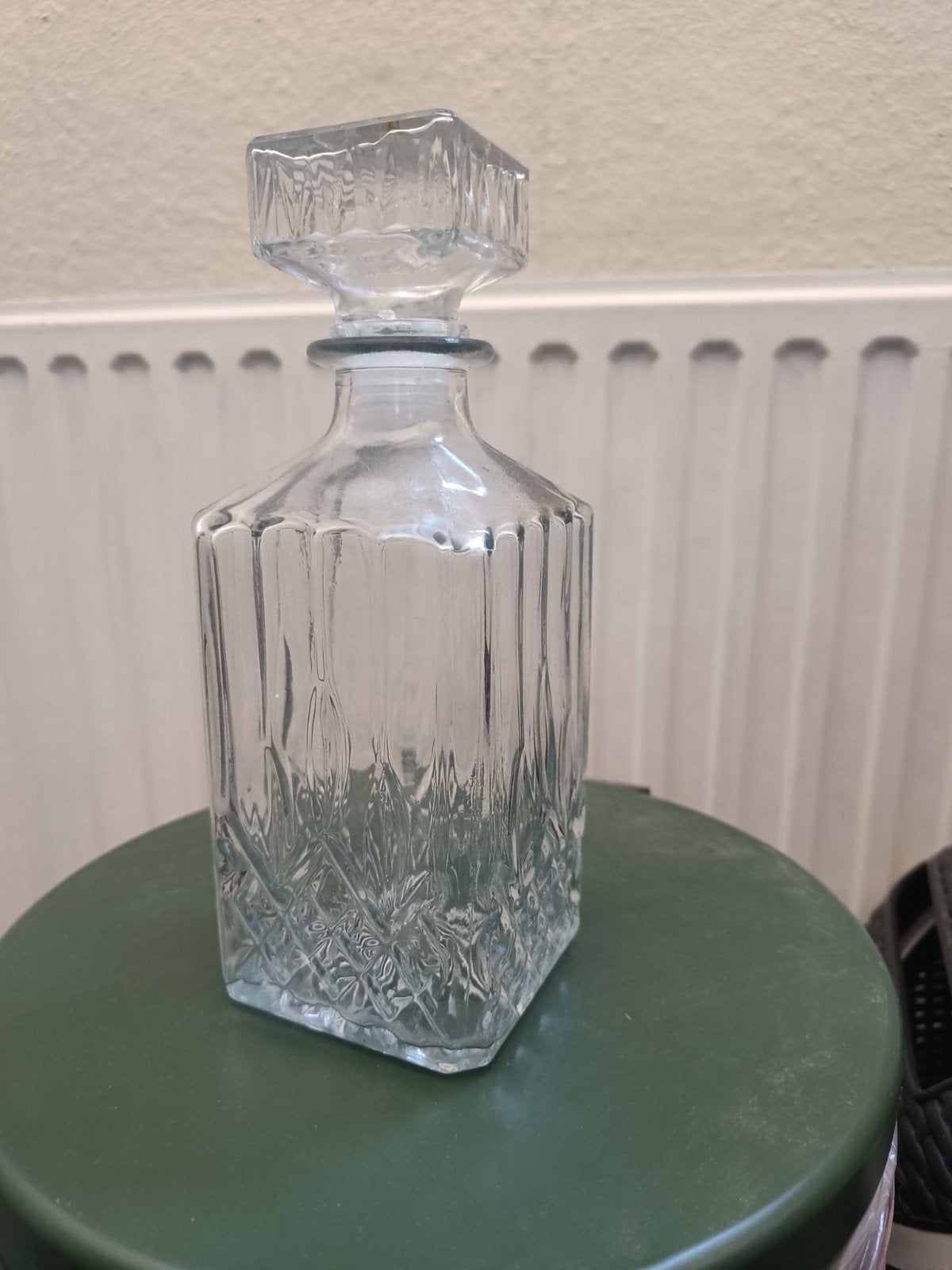 Glazen Whiskey Fles met Stop - Vintage Design, Ophalen